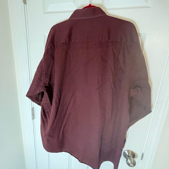 Pronto Uomo mens button down maroon shirt 18.5. 34/35 - Picture 2 of 3
